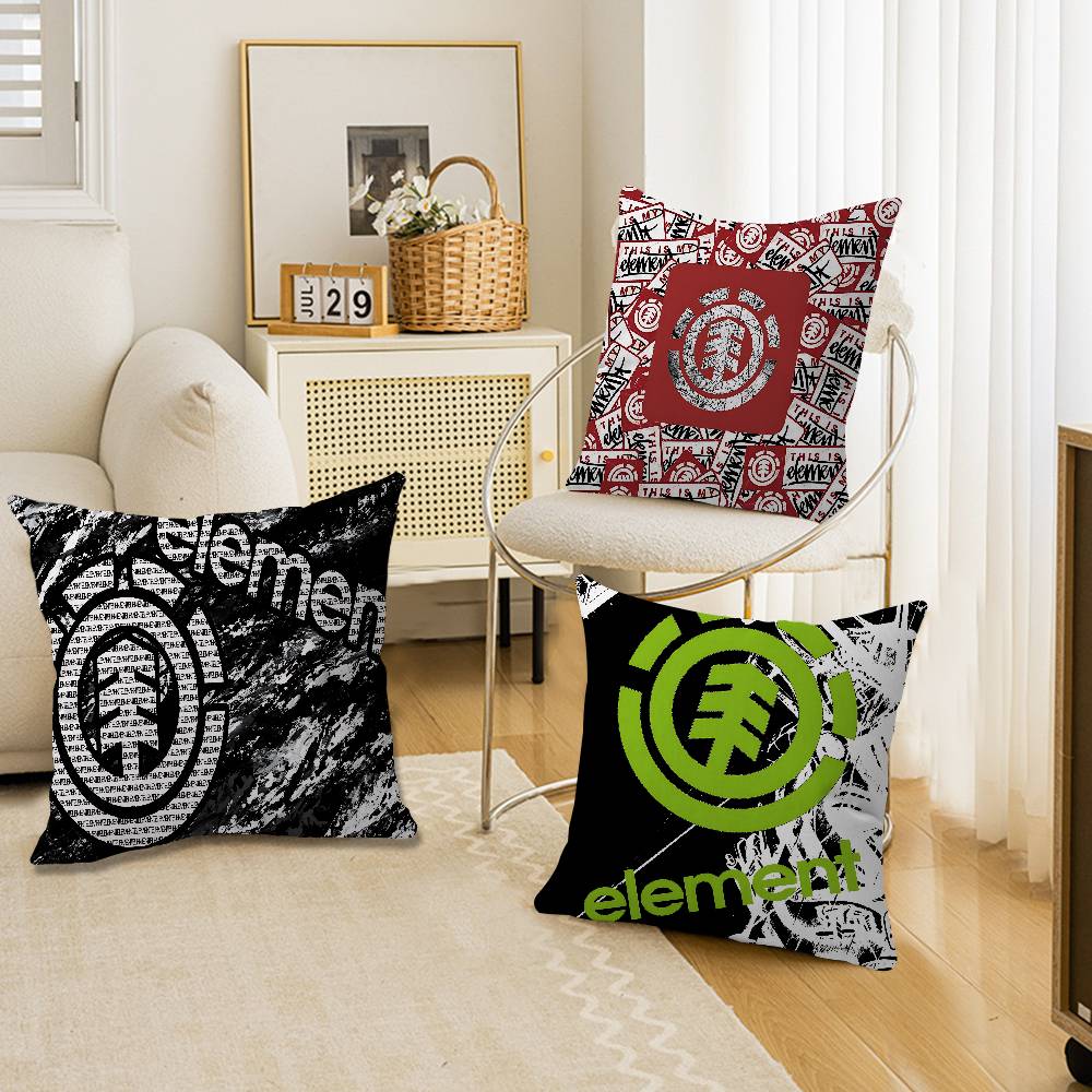 Home Textiles Logo - Taie d'oreiller avec logo E-Element Skateboard,