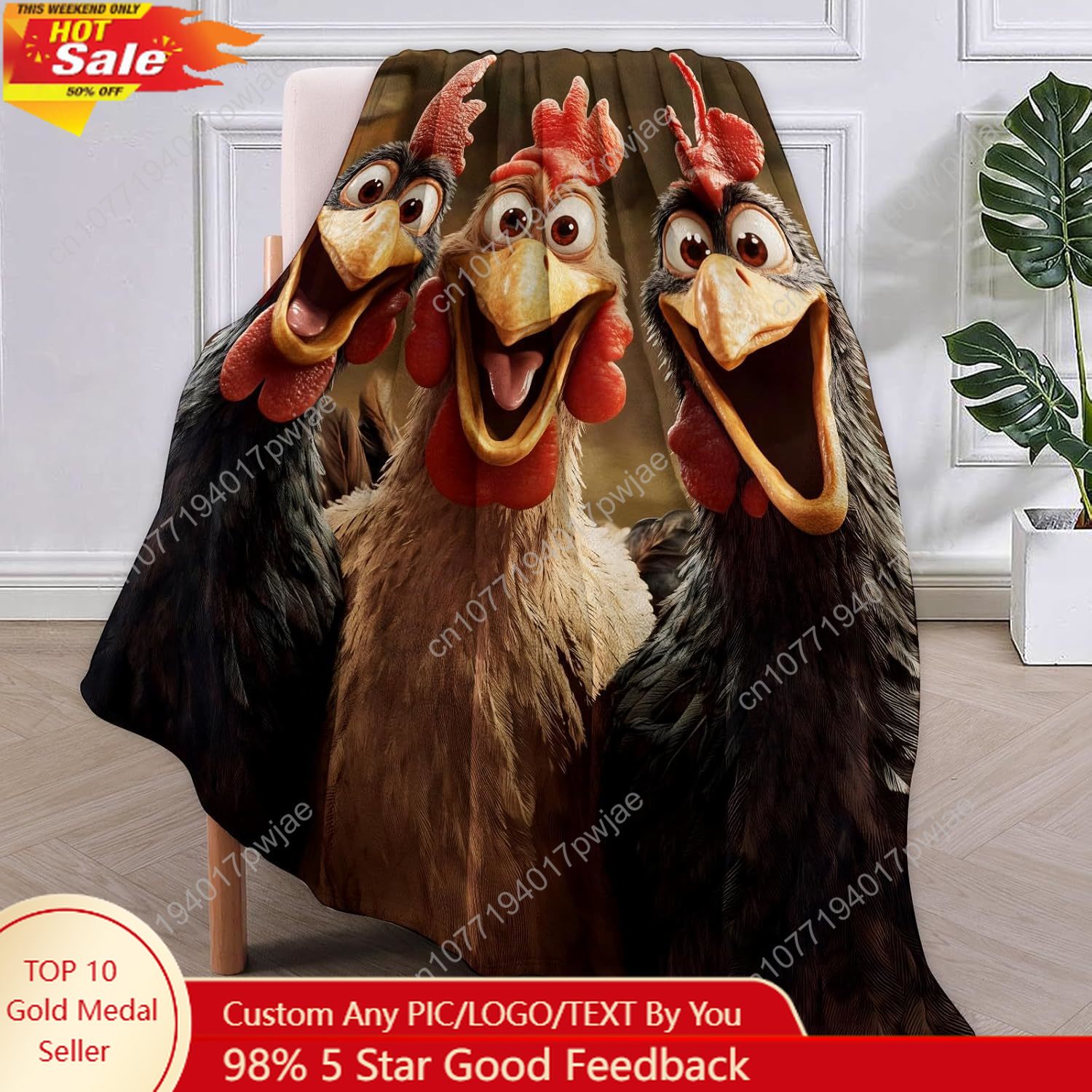 Home Textiles Towel - Couverture de poulets cadeaux pour femmes,