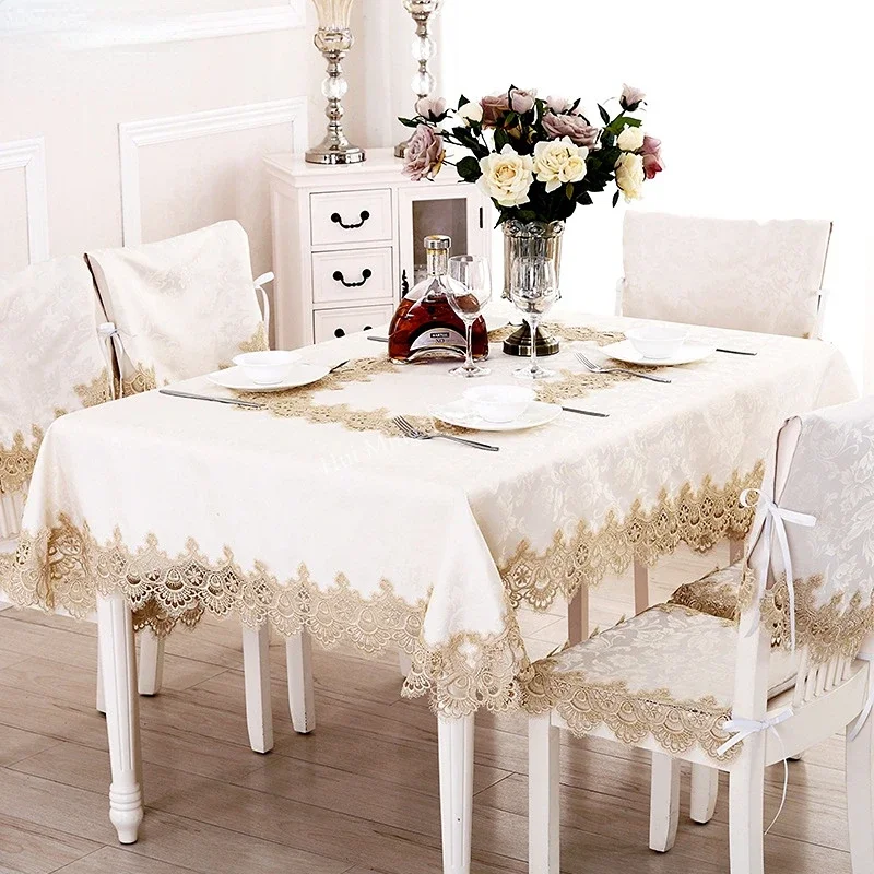 Home Textiles List - Nappe de Table ronde crème couverture