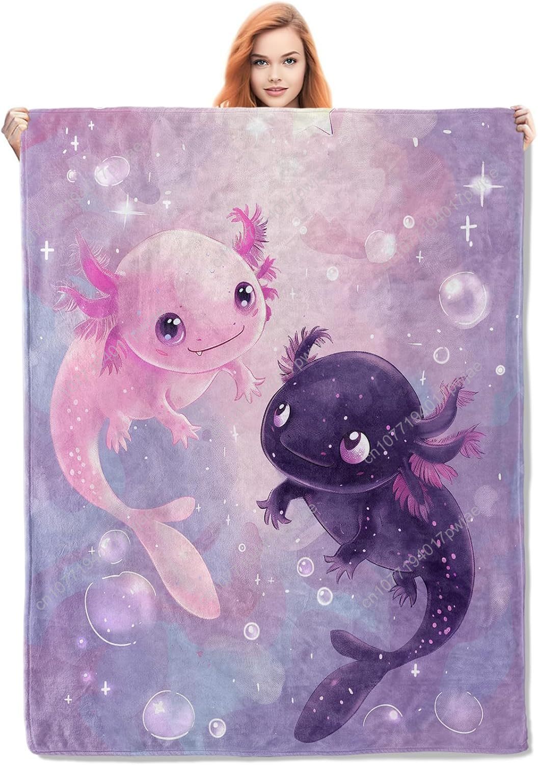 Home Textiles Towel - Couverture Axolotl mignonne couverture en flanelle