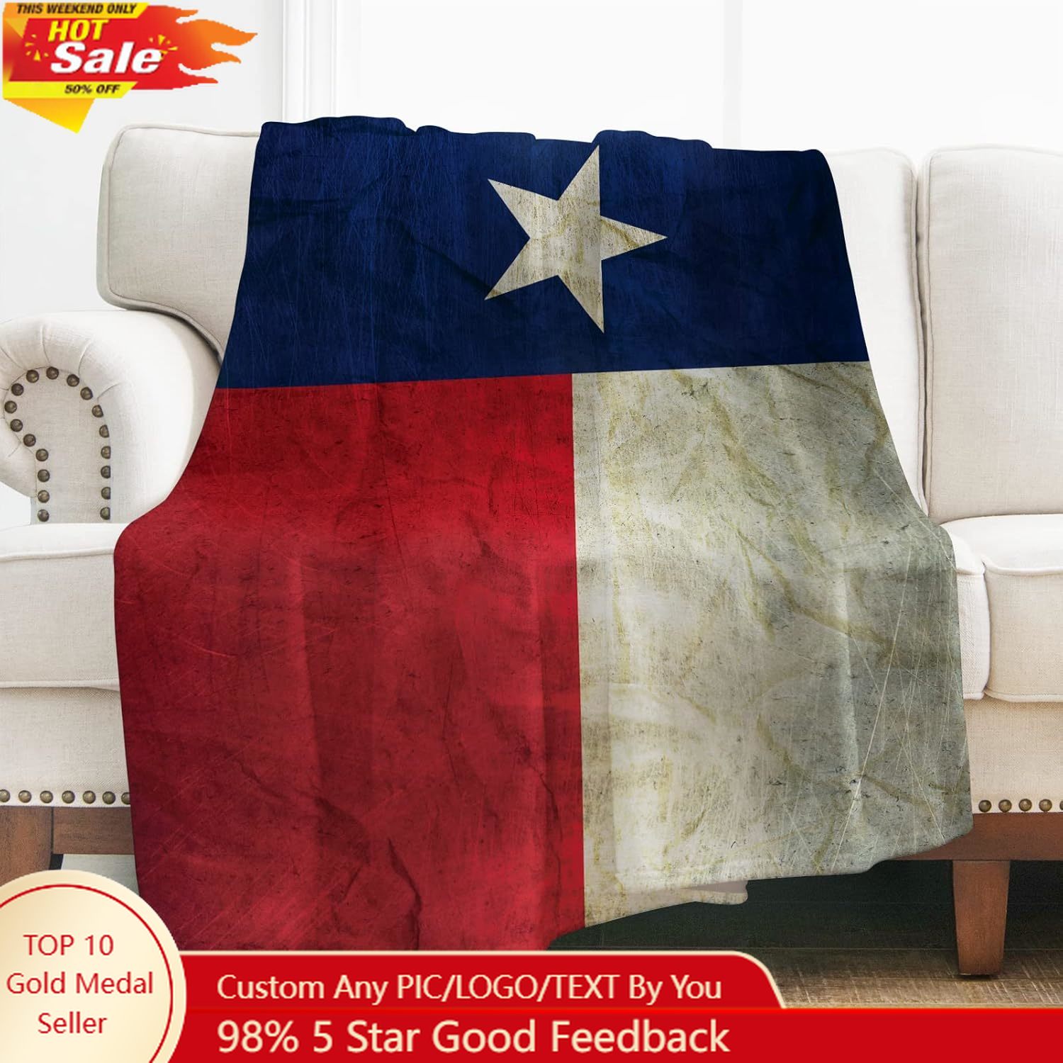 Home Textiles Towel - Lévènes Texas drapeau jeter couverture cadeaux
