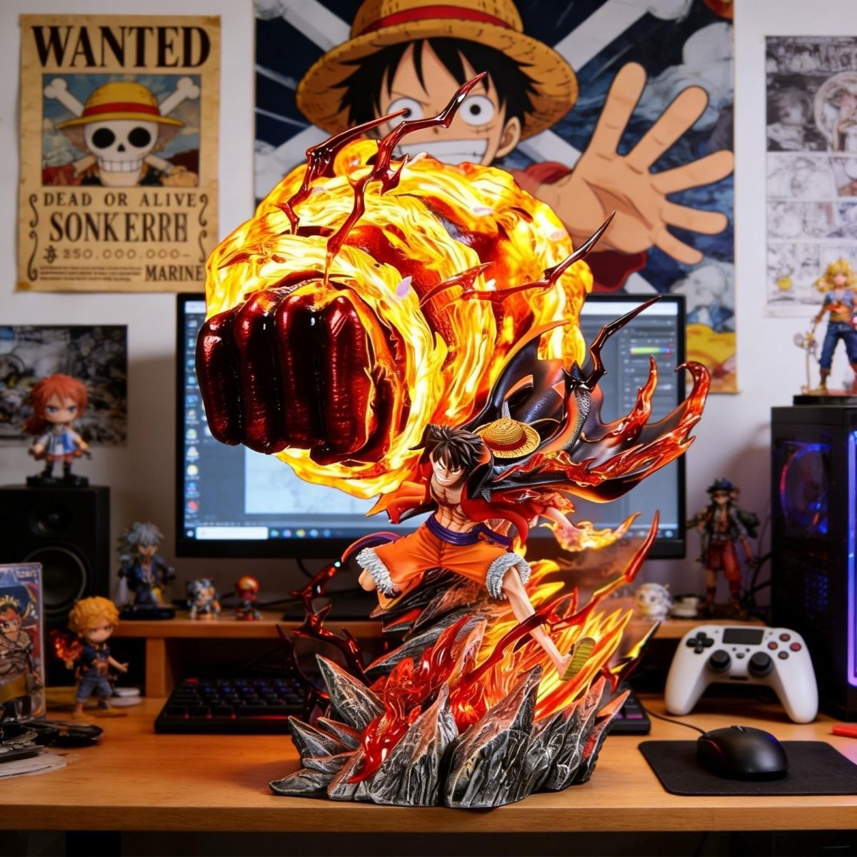 Home Textiles Products - LZ Karmic Fire Luffy 35CM Figurine