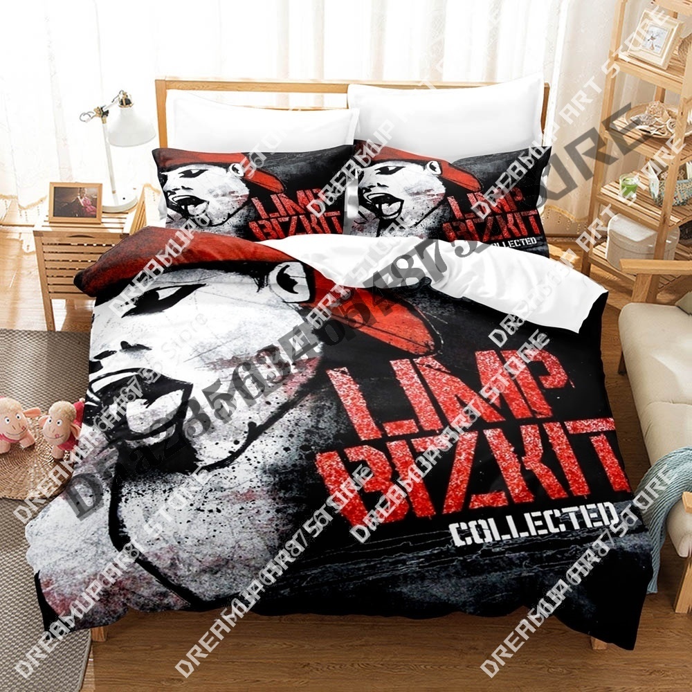 Bed Sheet Microfiber - Impression 3D 2025 Limp Bizkit ensemble