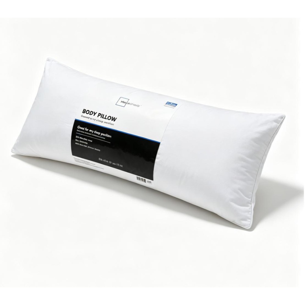 Bed Sheet Microfiber - Oreiller corporel en microfibre hypoallergénique blanc