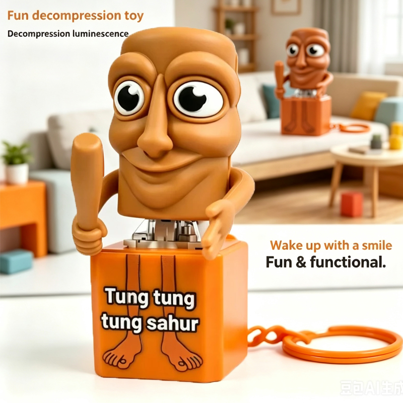 Home Textiles Products - Nouveau porte-clés Tung Tung Tung Sahur,