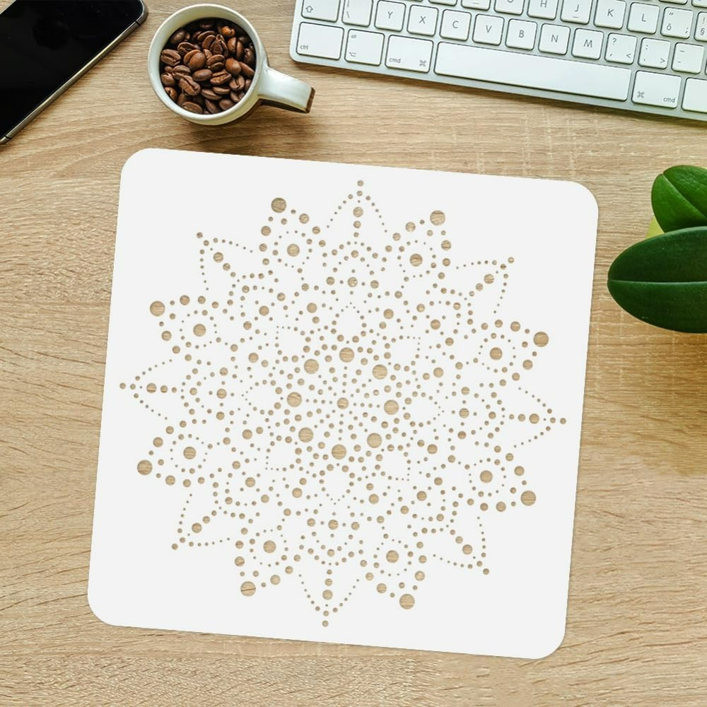 Modèle de pochoir Mandala à po - Home Textiles Products avis et prix