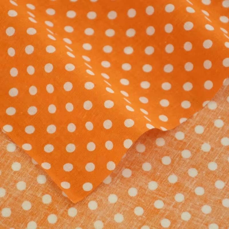 Tissu en coton imprimé à pois  - Home Textiles Products avis et prix
