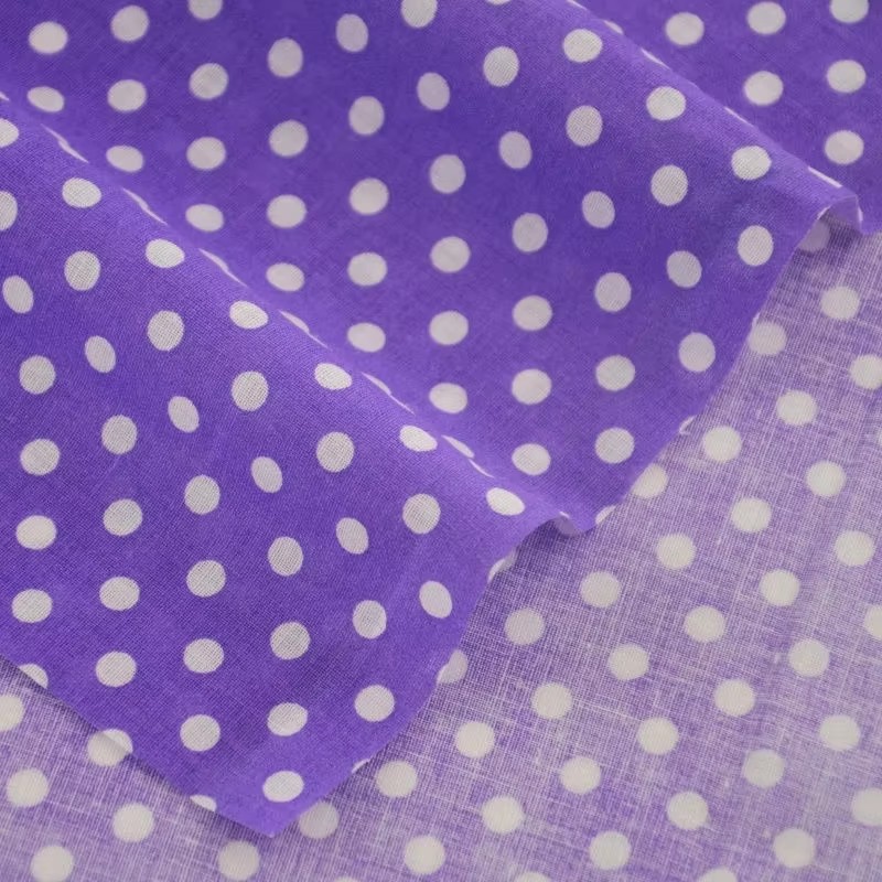 Tissu en coton imprimé à pois  - Home Textiles Products avis et prix