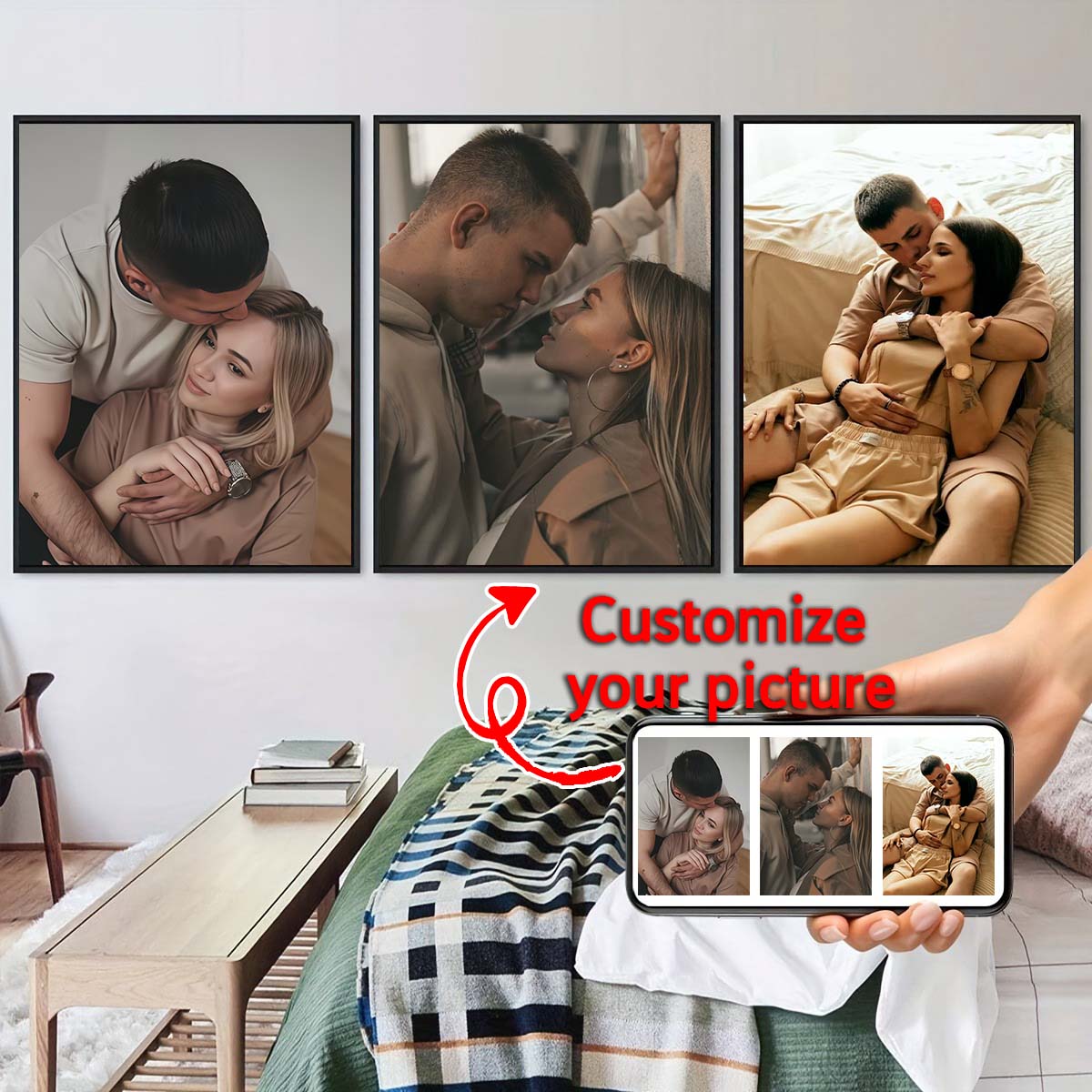 Triptyque - Cadre photo en boi - Textiles For Home avis et prix