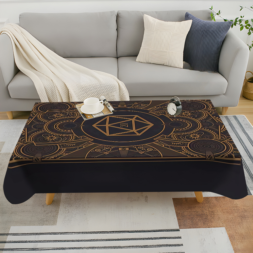 Nappe à motif d'engrenages dor - Textiles For Home avis et prix