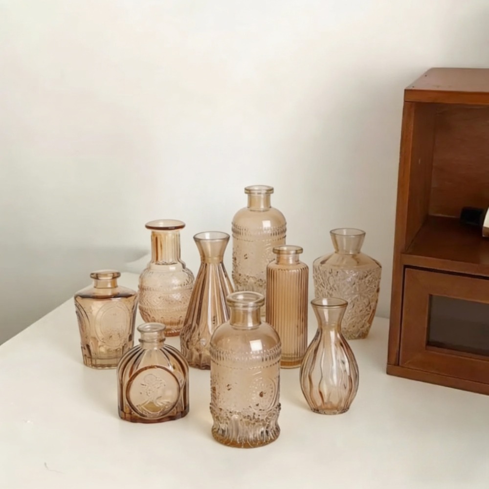Lot de 10 mini-vases en verre  - Home Textiles France avis et prix