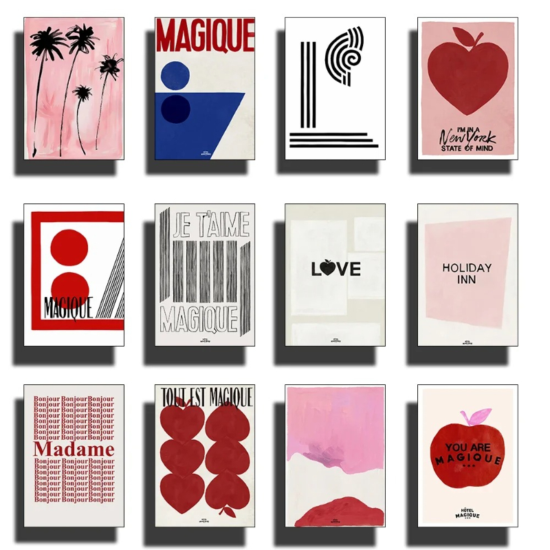 Affiche d'amour nordique moder - Home Textiles France avis et prix