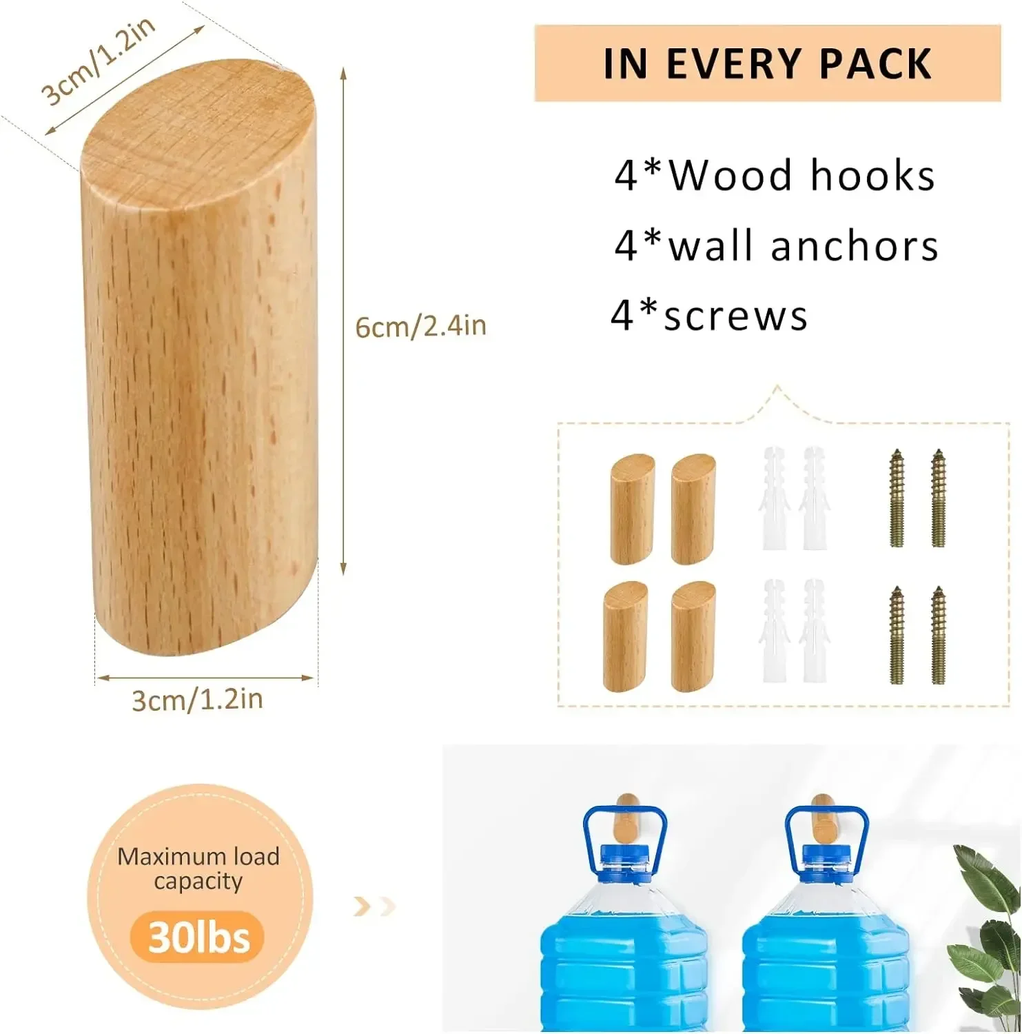 Crochets muraux en bois pour v - Home Textiles Towel avis et prix