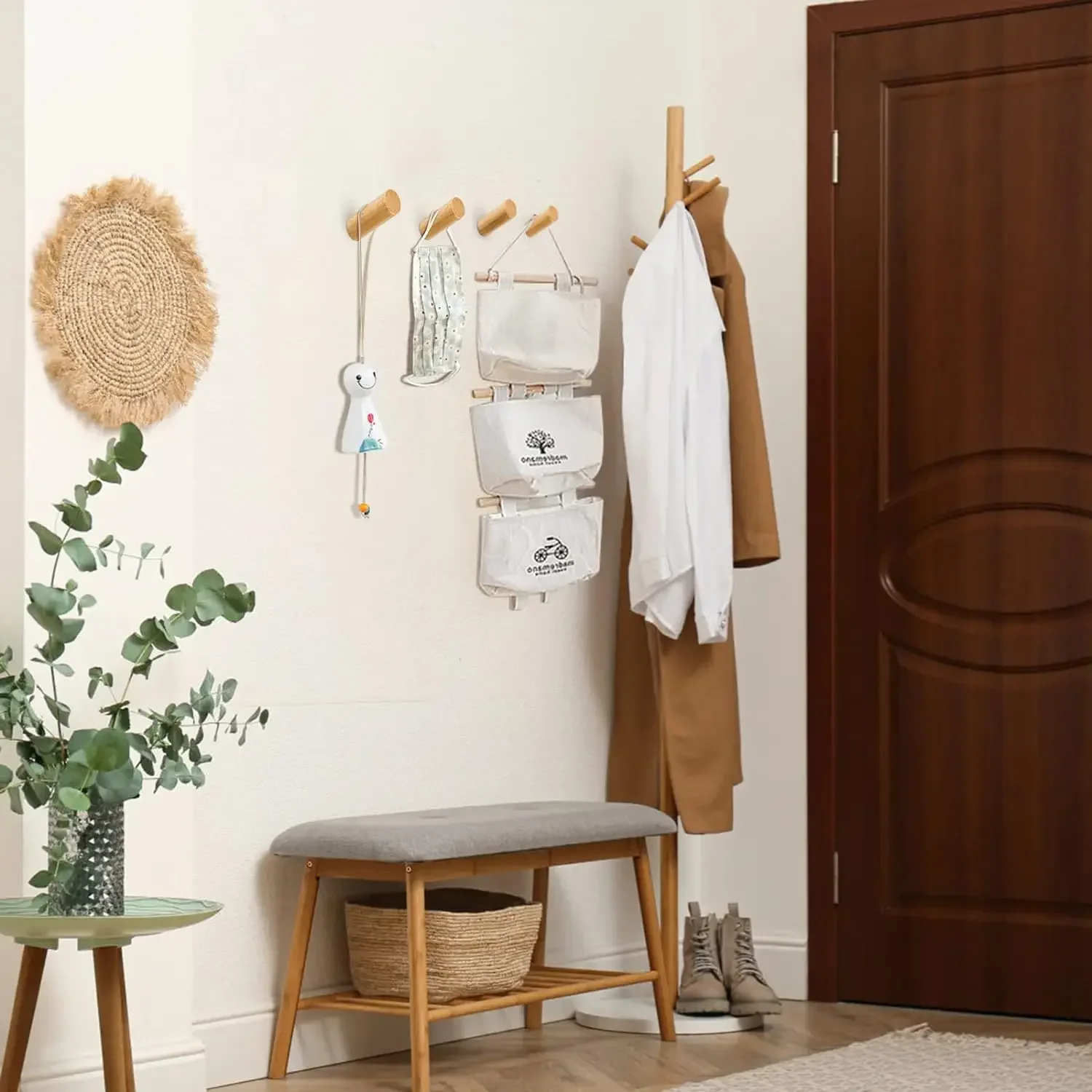 Crochets muraux en bois pour v - Home Textiles Towel avis et prix